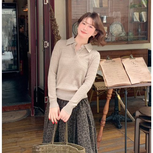 ower April（FA）-两件糯针织女2026新款气质修身上衣针织衫97037