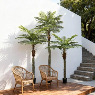 仿真椰子树棕榈树大型绿植植物散尾葵室外橱窗酒店装饰摆件假盆栽