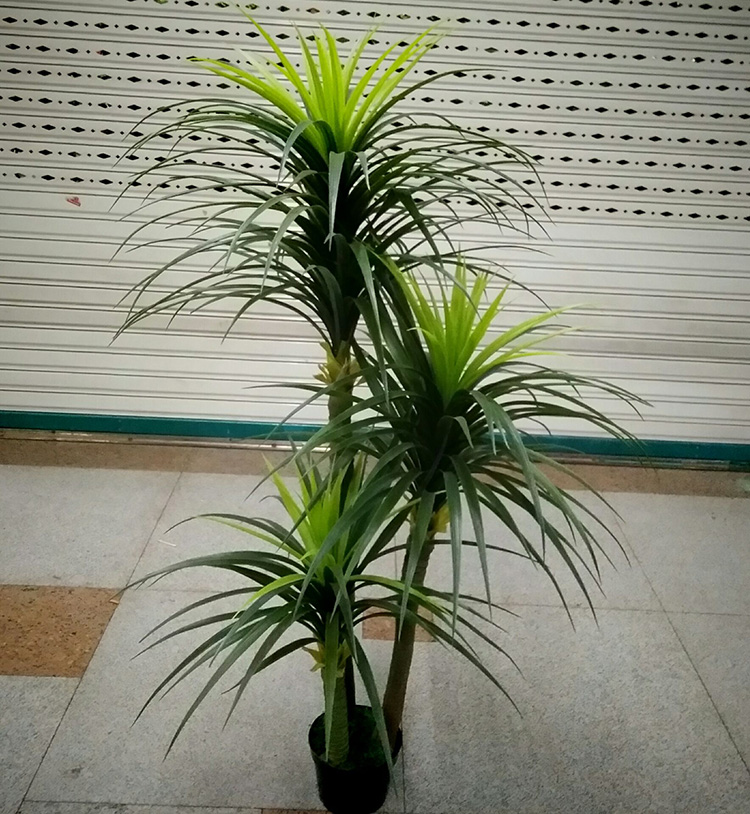 假树仿真植物树盆栽客厅摆设大型绿植室内装饰假花三杆仿真龙血树