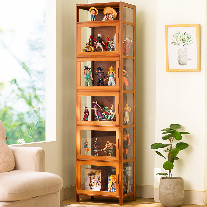 乐高展示柜手办防尘动漫模型玩具收纳玻璃柜家用高达积木礼品架子