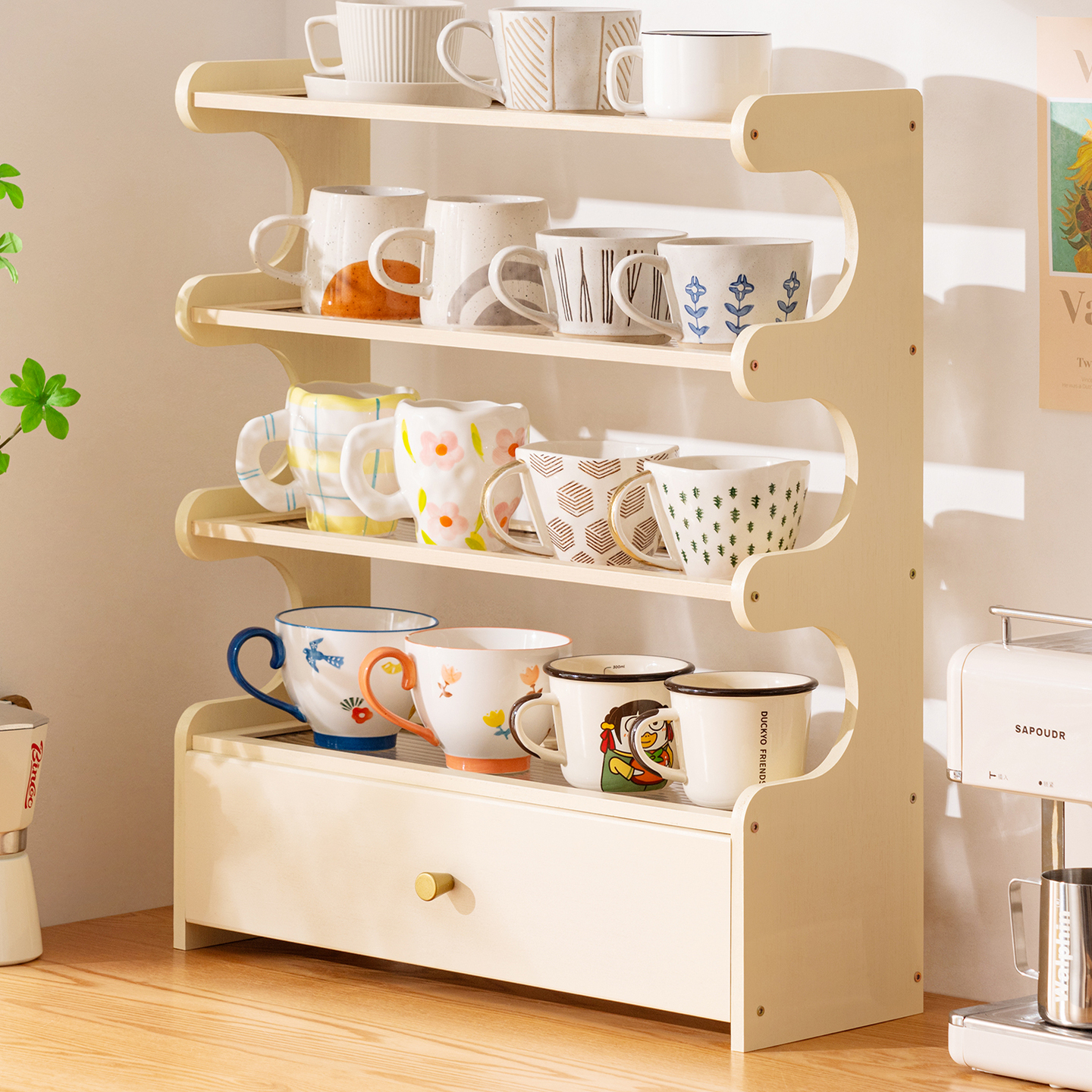 杯架置物架桌面客厅多层收纳厨房