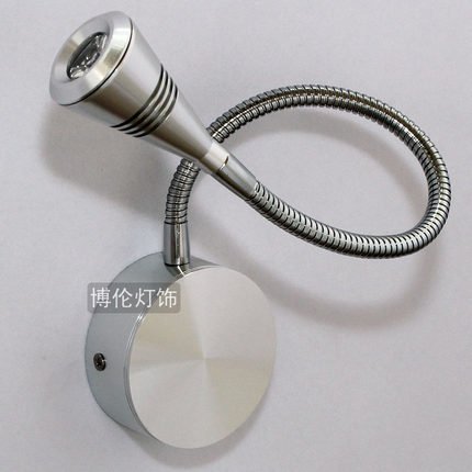 led射灯3W背景墙灯全套明装 软管射灯过道聚光灯床头灯壁灯镜前灯