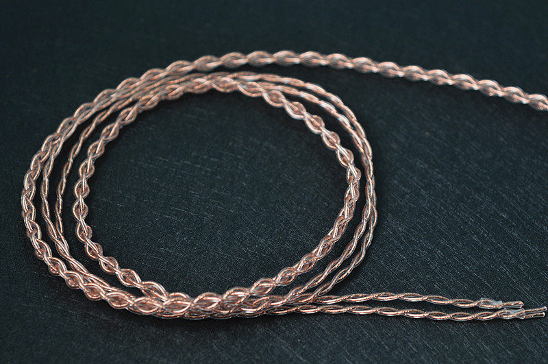 occ冷冻单晶铜 单晶铜镀银4芯耳机升级维修半成品diy 8芯发烧线