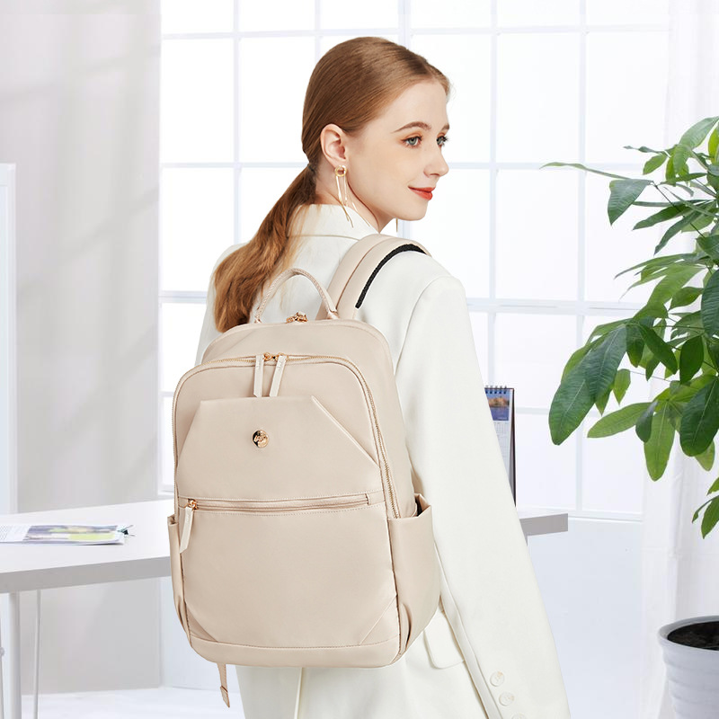 15寸16寸电脑包女2024夏简约款大容量尼龙布双肩包休闲旅行背包