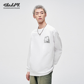 重磅纯棉圆领2025新款 打底衫 字母男装 男士 秋冬季 山小川男t恤长袖