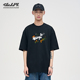 圆领半袖 t恤男简约情侣体恤夏季 街头抽象字母短袖 山小川潮牌美式