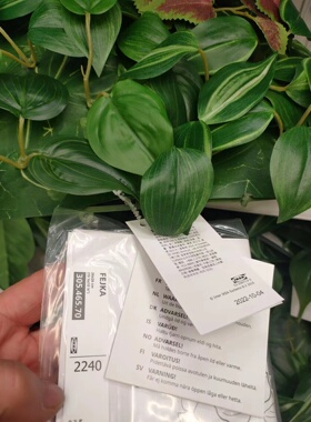 国内宜家代购菲卡人造植物壁装/室内/户外 绿色/淡紫色26x26 厘米