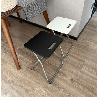 国内宜家冈德尔折叠凳黑白色餐凳休闲凳简易时尚现代凳子济南代购