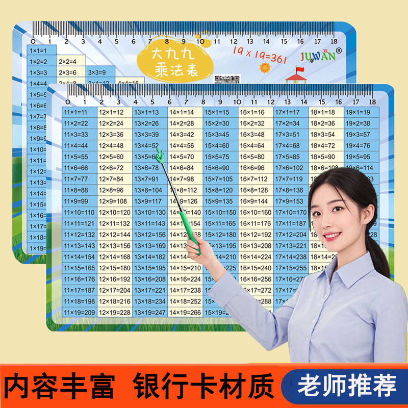 大九九乘法口诀表大99卡