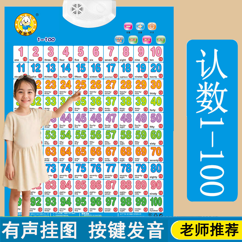 幼儿早教儿童有声挂图认数字