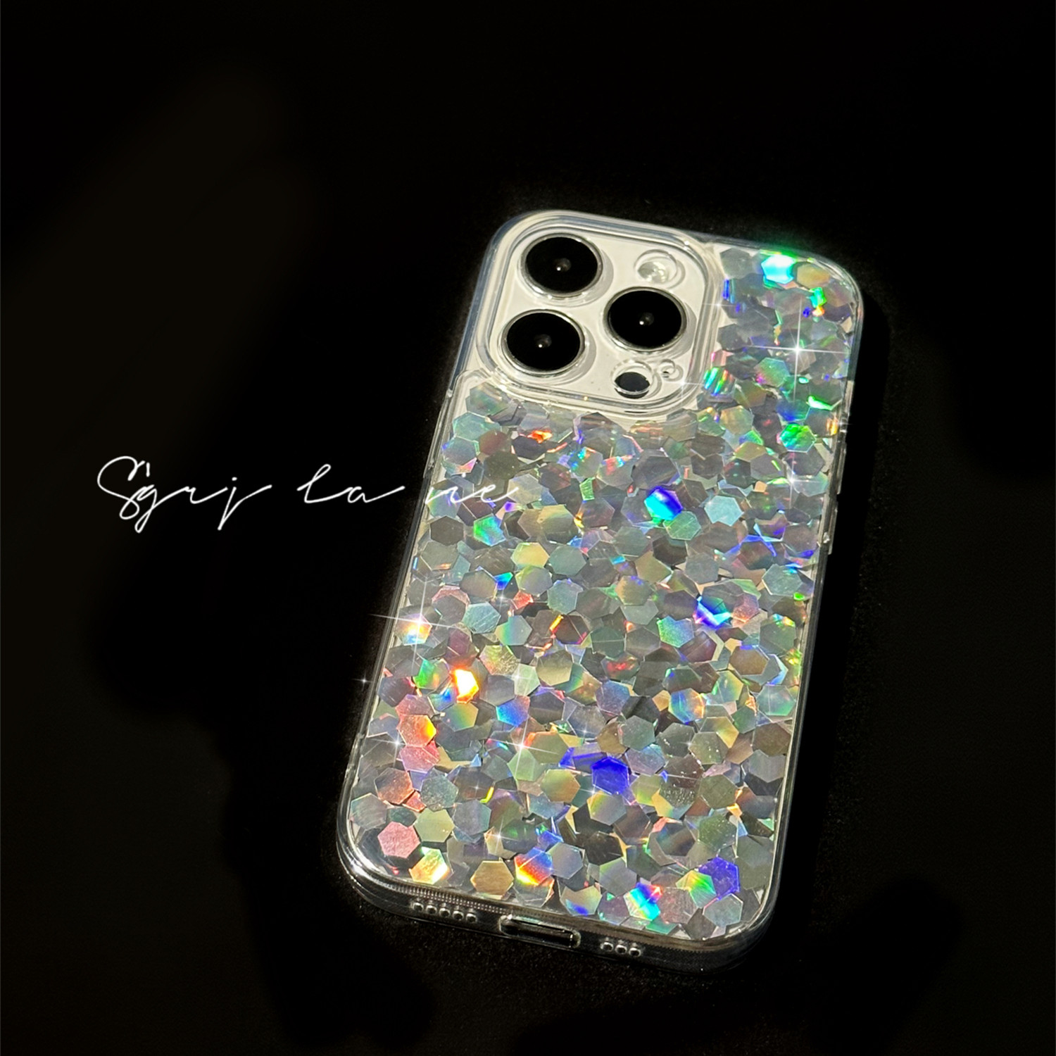 热巴同款 幻彩镭射亮片 苹果iPhone18ProMax手机壳17promax 轻奢亮晶晶16pro高级感bling奢华女神 保护套软壳