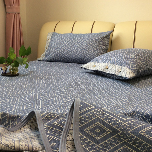 A类纯棉孕婴特厚提花老粗布凉席