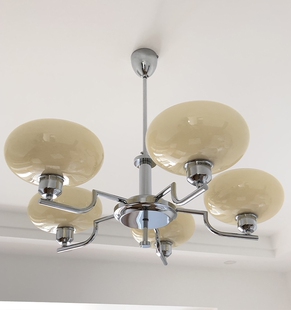 卧室书房客厅灯设计师北欧复古奶油风餐厅灯具 中古包豪斯吊灯法式