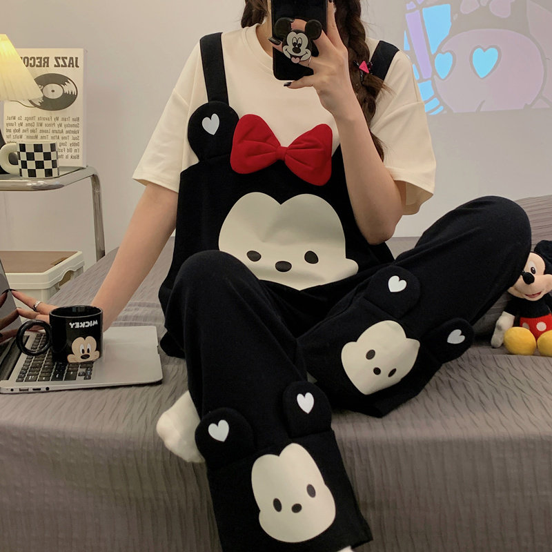 两件纯棉睡衣晚安公主女