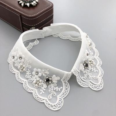 百搭假领子新款钉珠衬衫假领子