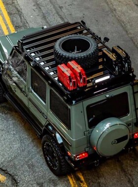 W463 G350G500G55G63G65 4x4 车顶架 front runner 行李架 爬梯