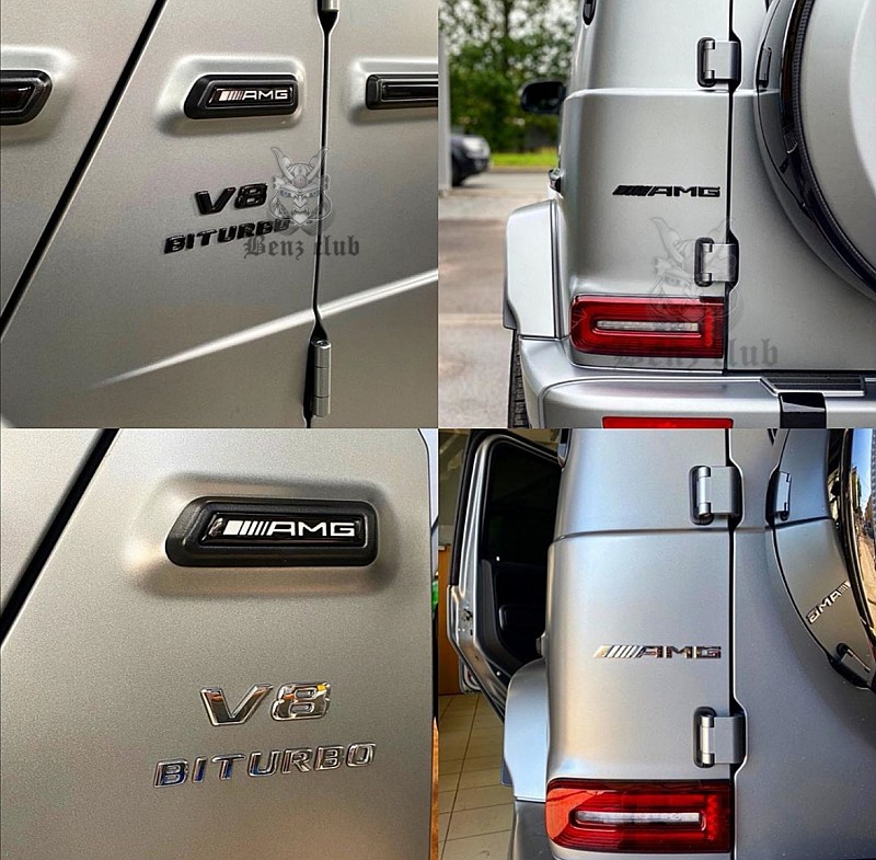 新款大G级 W464 G63 A*G V8 Biturbo 黑色 红色 字标 黑武士 贴标