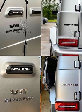 新款大G级 W464 G63 A*G V8 Biturbo 黑色 红色 字标 黑武士 贴标