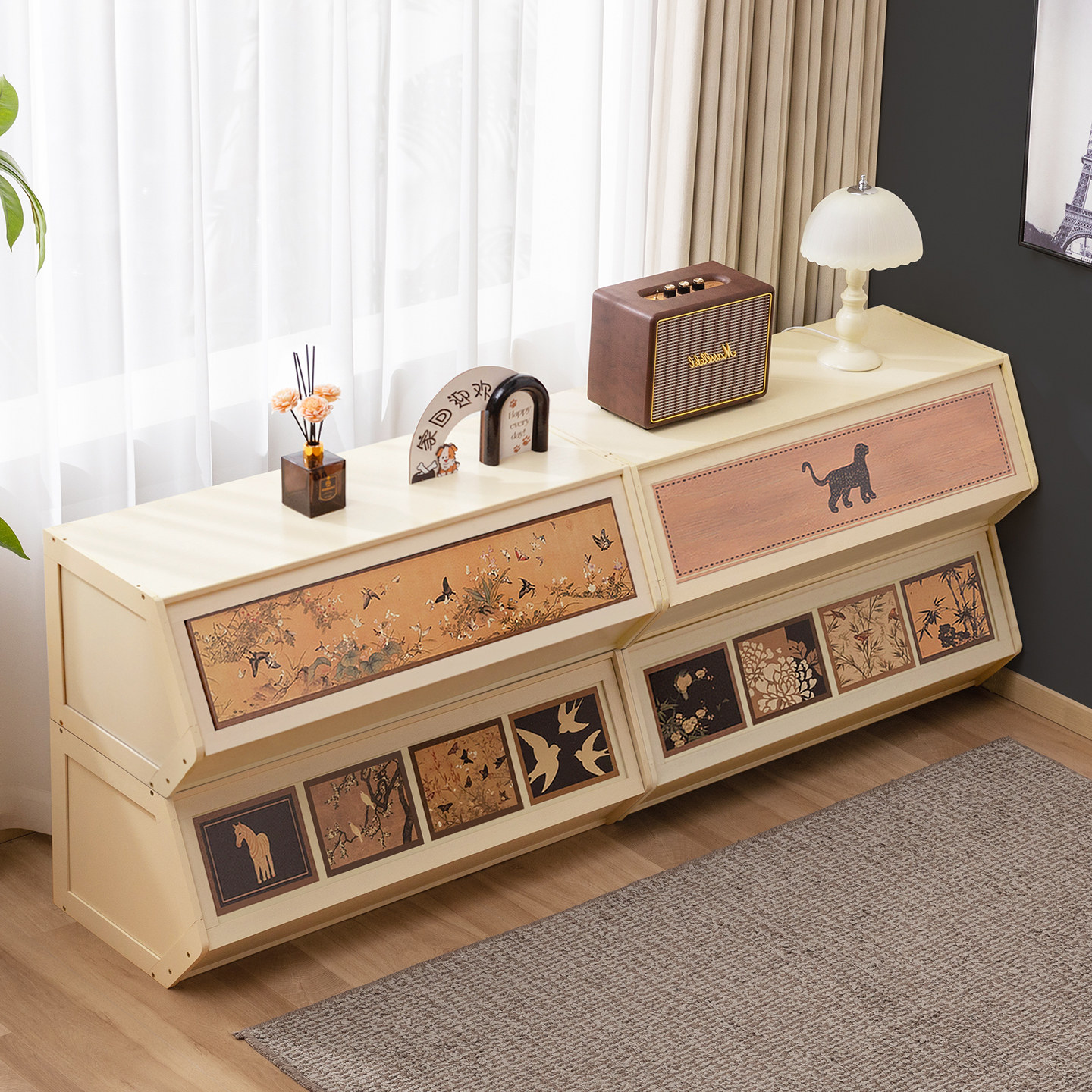 飘窗柜阳台储物柜子防晒靠墙一体榻榻米收纳柜杂物置物架空间利用,住宅家具,飘窗柜,淘宝优惠券,粉丝福利购,淘宝优惠卷