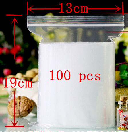 13*19*8 加厚自封袋批发6寸照片塑封一斤白糖葡萄干3个私章 100个