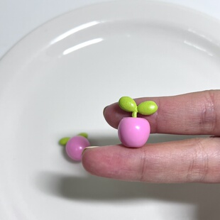 散货盲盒配件小苹果滴胶奶油胶DIY配件娃娃屋微缩场景玩具