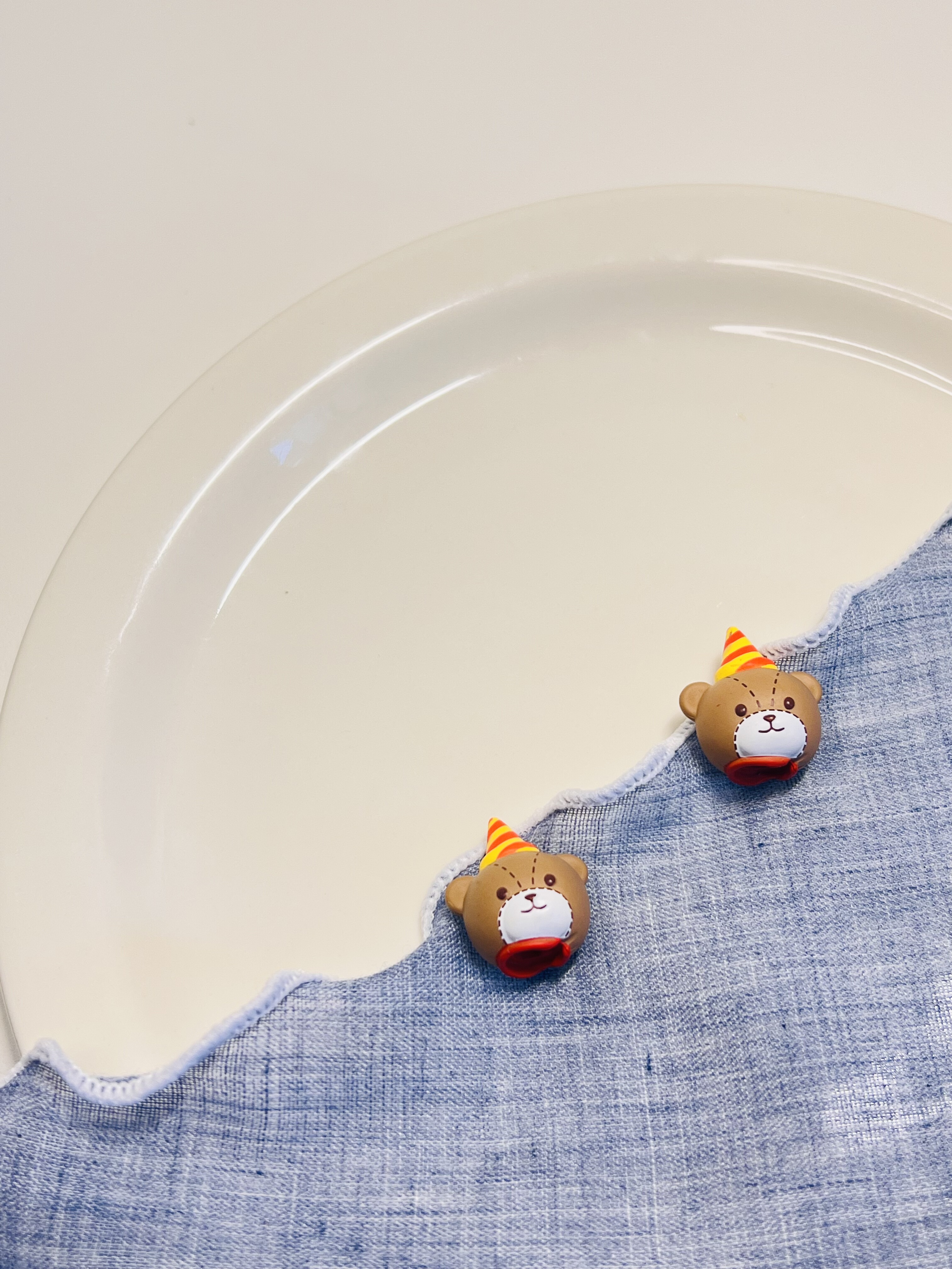 散货生日小熊头盲盒配件 奶油胶diy材料娃娃屋过家家配件材料