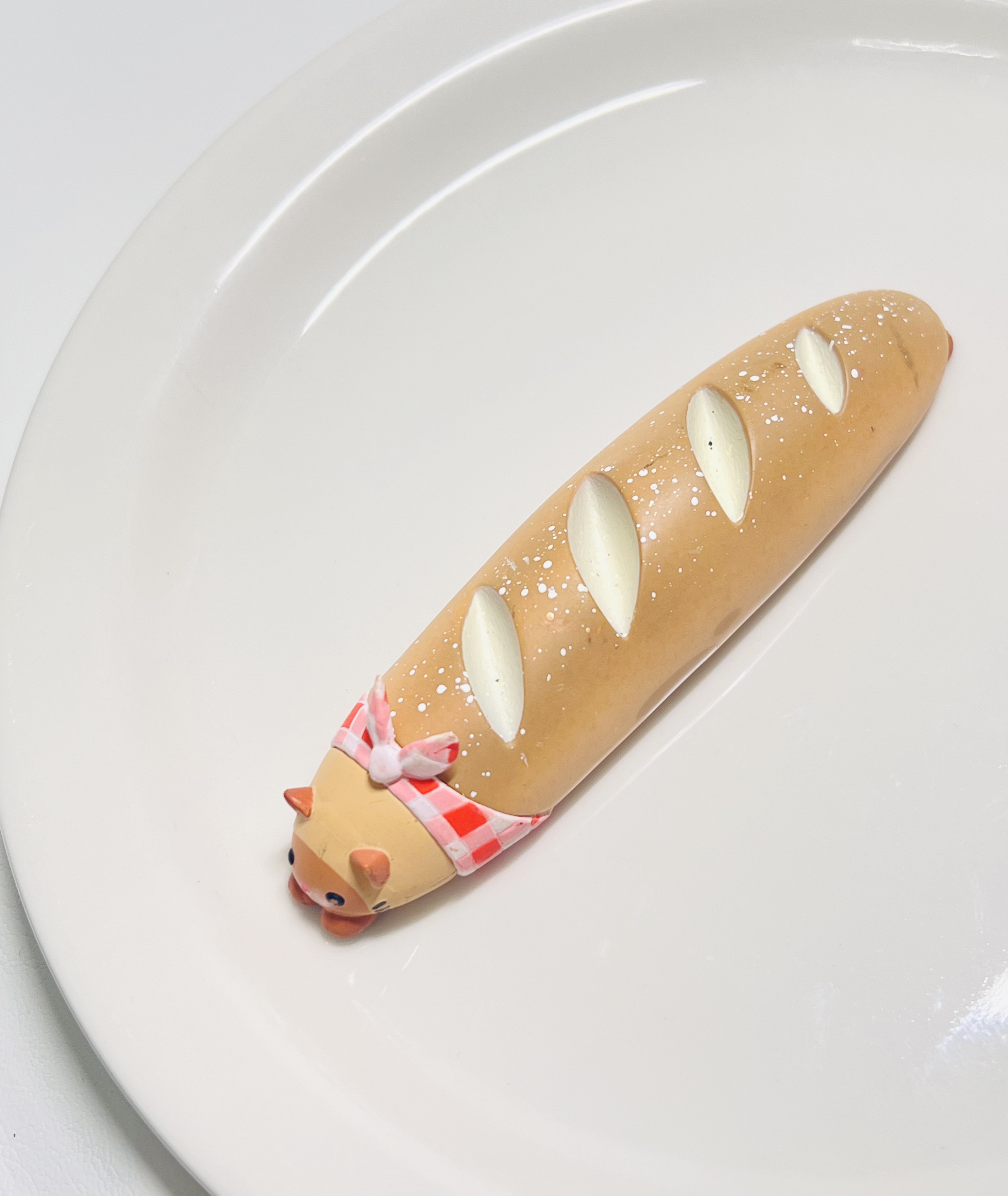 长条猫咪奶油法棍奶油胶diy配件材料素材娃娃屋过家家摆件盲盒