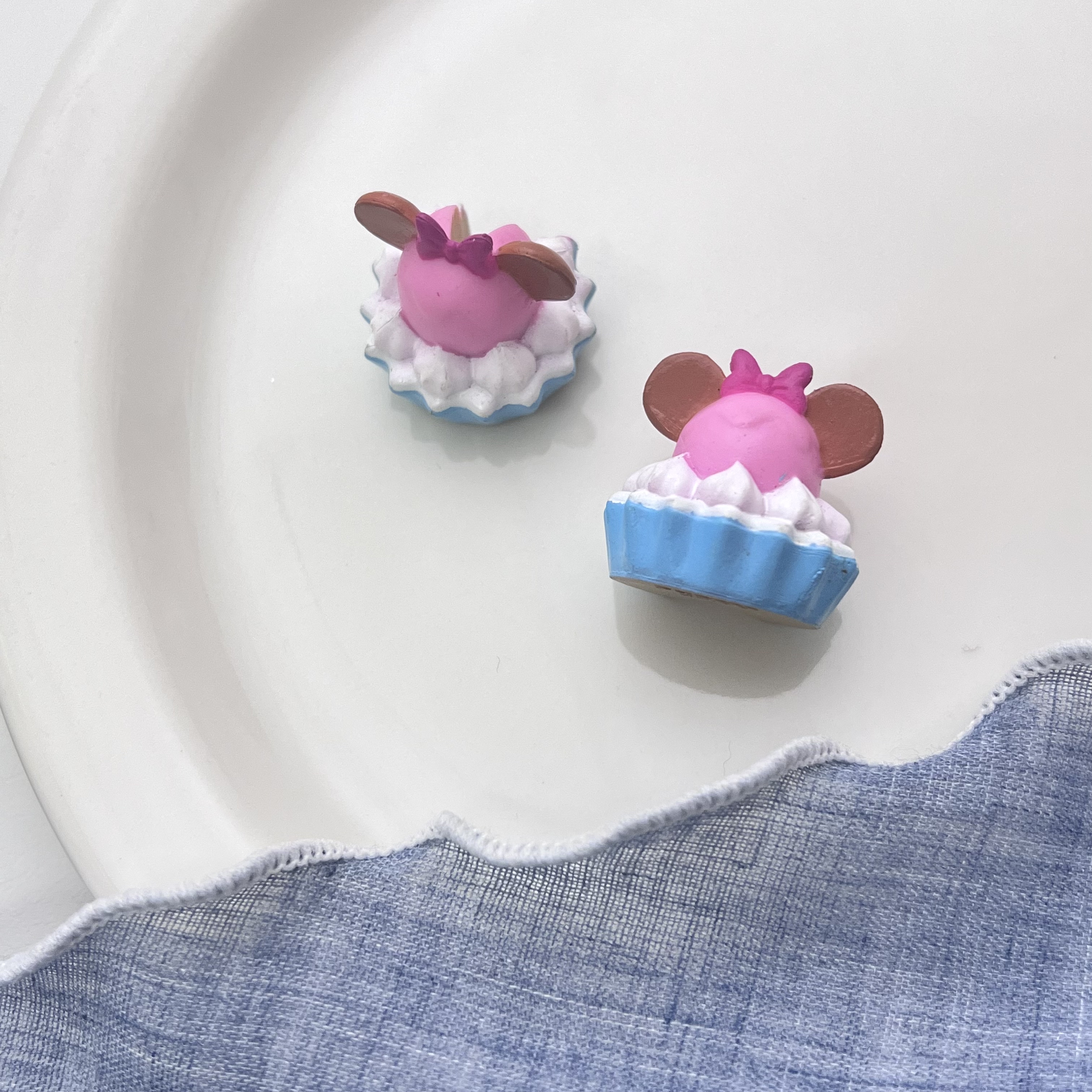 正版散货迪s尼米妮切角蛋糕模型场景食玩奶油胶diy娃娃屋摆件