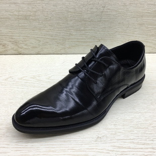断码外贸真皮男鞋秋季新款头层牛皮商务系带低跟休闲正装男皮鞋