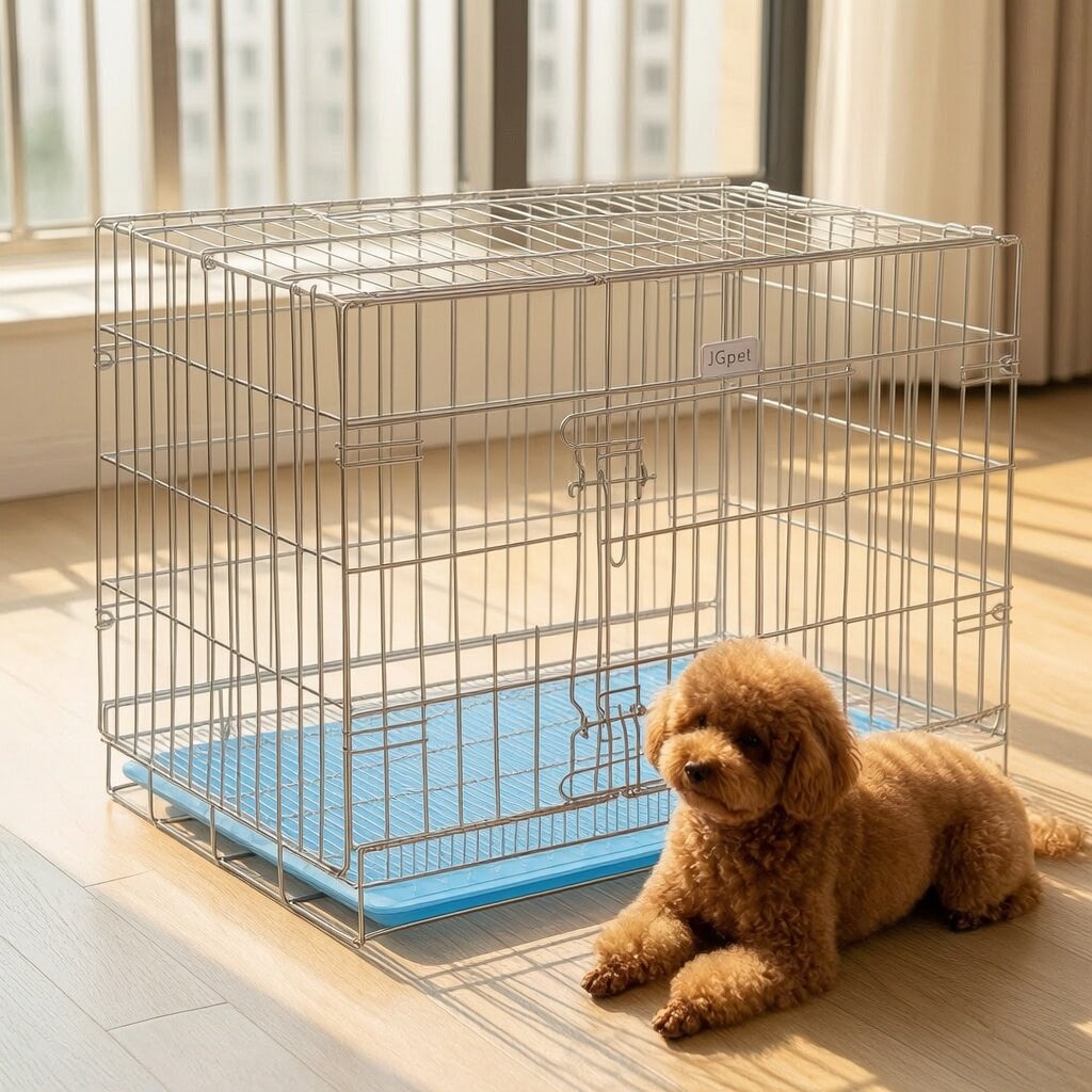 实心不锈钢狗笼中型犬狗窝大型犬鸡笼宠物狗笼子结实耐用小型图片