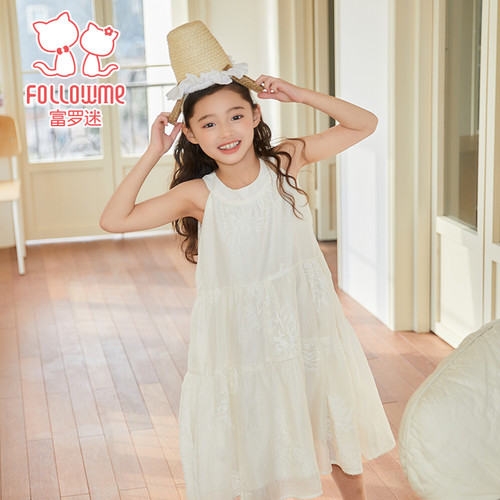 富罗迷儿童新中式旗袍裙夏季新款高级感时尚洋气国风小女孩连衣裙