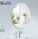 简约欧式 椭圆镜卫生间镜子花边无框镜浴室镜壁挂镜化妆镜洗脸盆镜