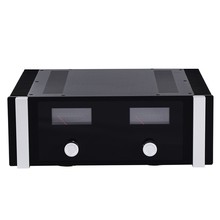 CJ-177双表头两侧散热器甲类后级机箱 全铝合金豪华功放机箱