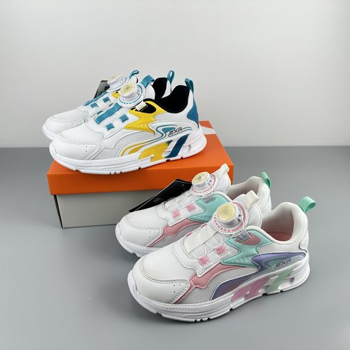 外贸原单出韩国男女童运动鞋轻便透气春秋款跑步鞋旋转扭扣休闲鞋