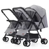 Съёмная детская складная коляска для близнецов для двоих с сидением, можно сидеть и лежать