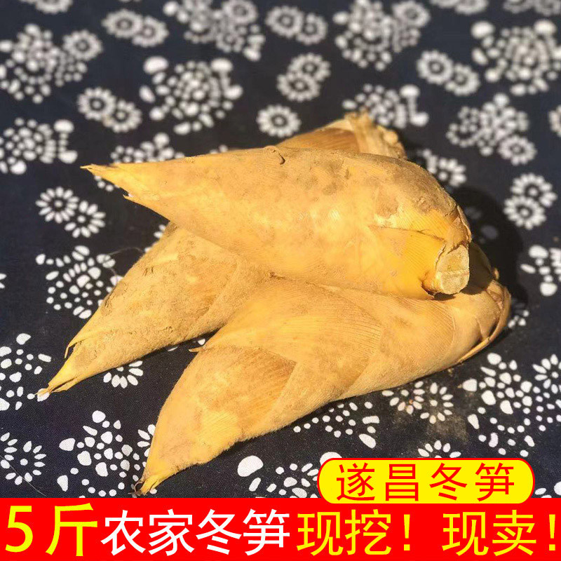 丽水农家特产冬笋现挖遂昌三仁高山新鲜美嫩毛竹笋5斤包邮礼盒装