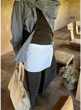 小众表妹2025秋季新品叠穿凹造型bi备白色屁帘