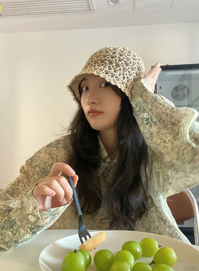 小众表妹 vintge复古花型宽松大码花色长袖日系薄款休闲衬衫女