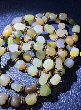 12.12天然和田玉随型多宝手串diy 多多进宝 随心随意 送礼佳品