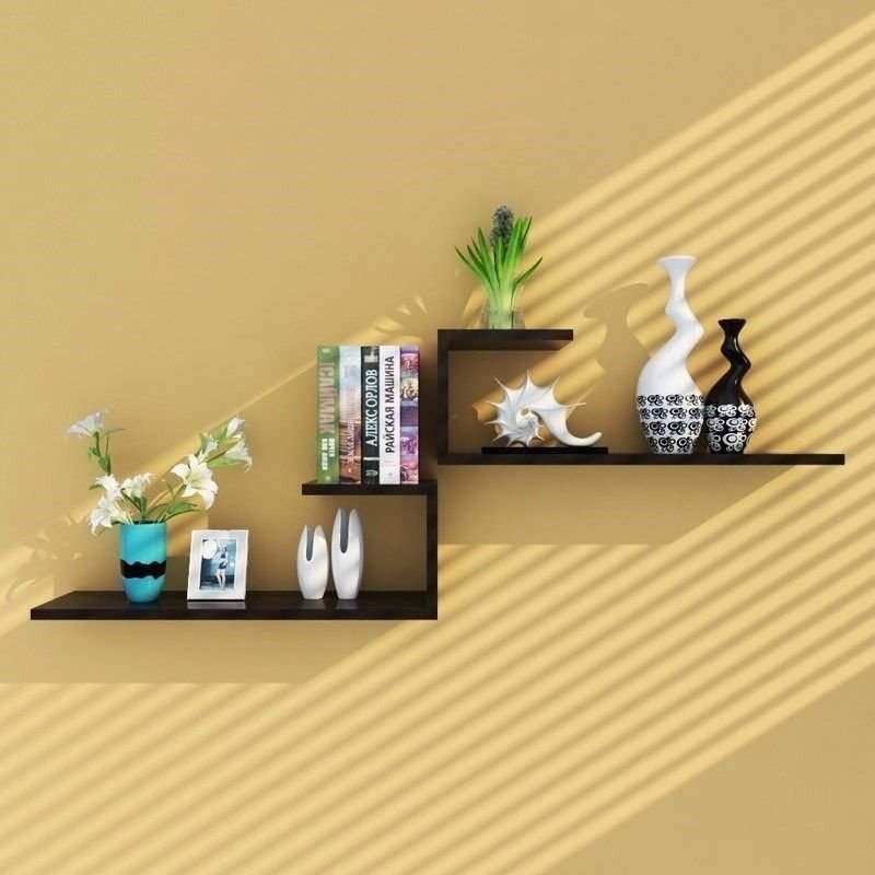 影视墙上置物架装饰架搁板挂钩置物架子订墙壁木中式造型墙体壁柜