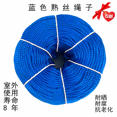 1MM-10MM蓝色绳子尼龙捆绑绳园艺绳聚乙烯绳塑料细绳大棚绳养殖绳
