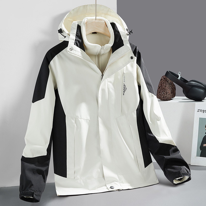 户外三合一冲锋衣男女情侣登山服防风防水夹克透气防泼水外套定制