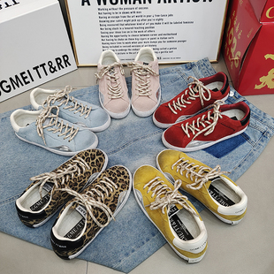 TTRR正品擦色做旧磨砂皮德训鞋净版低帮绑带韩版休闲鞋2026春女鞋