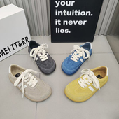 德训鞋 磨砂皮低帮平底绑带韩版 女鞋 TTRR正品 2026春款 透气百搭学院