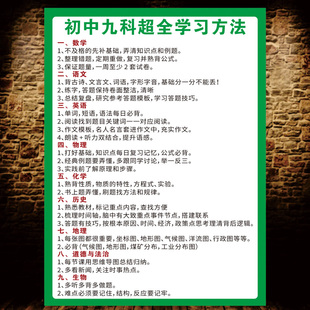 初中九科学习方法小学高中学生提高学习方式效率的六种方法海报