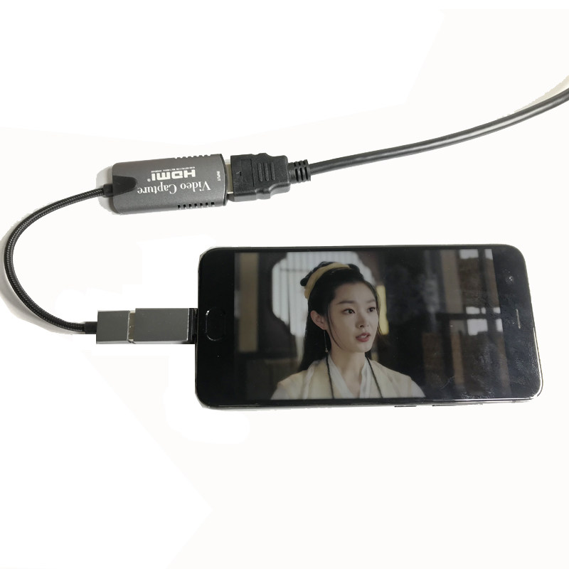TYPE-C 캡처 카드 셋톱박스에 연결된 휴대폰 화면 MAC 노트북 PS4SWITCH 비디오 캡처