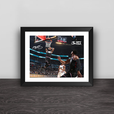 NBA系列相框2019全明星詹韦连线实木装饰照片墙韦德詹姆斯桌摆台