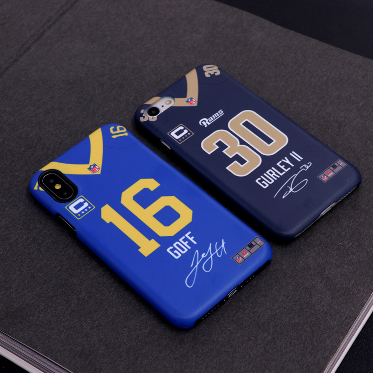 NFL洛杉矶公羊球衣格尔利高夫适用于苹果iPhone15ProMax13XR12Plus14XS小米VIVO华为OPPO手机壳