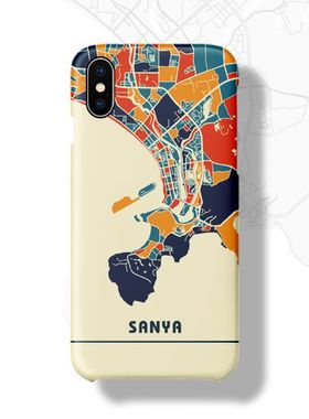 潮中国海南三亚艺术城市适用于iPhone11ProXsMax6SXR8Plus7手机壳