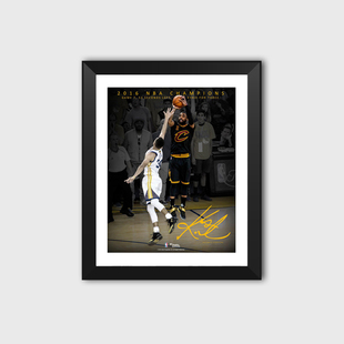 侃球体育 凯里欧文总决赛绝杀实木相框照片墙桌摆海报挂框NBA周边